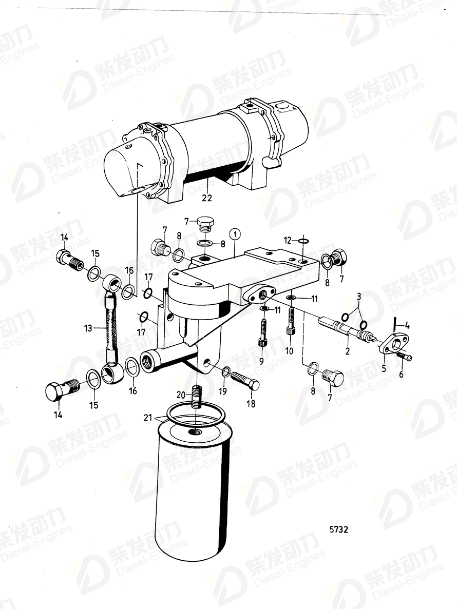 VOLVO Hex. socket screw 956571 Drawing